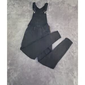 Levi’s Denim Overalls Women’s Sz 25 Skinny Black Grunge Goth Punk Farm Girl C26
